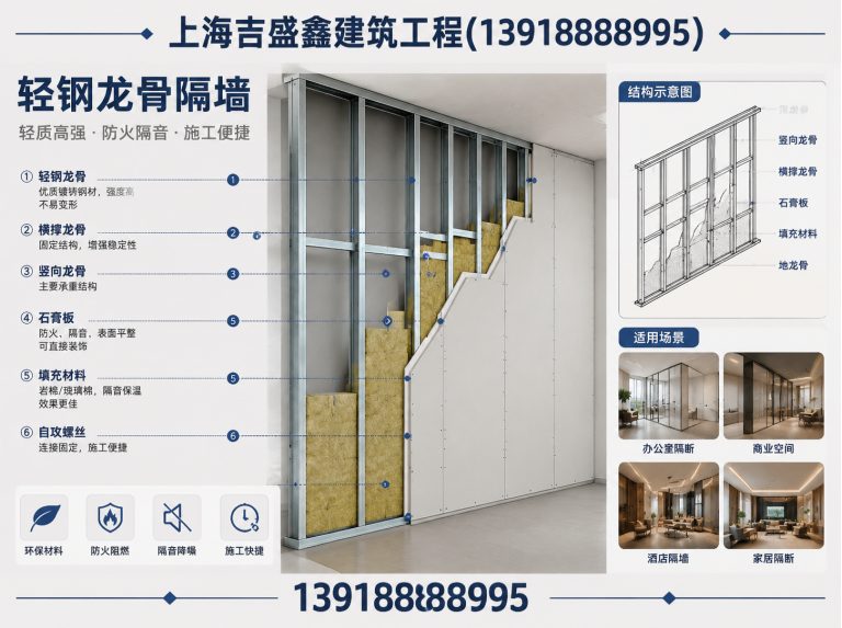 上海隔墙吊顶工程展示图